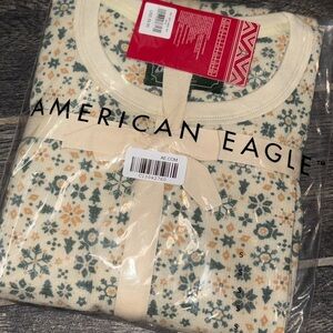 AEO Long John 1 Pc Snap Up Onesie Style Pjs NEW